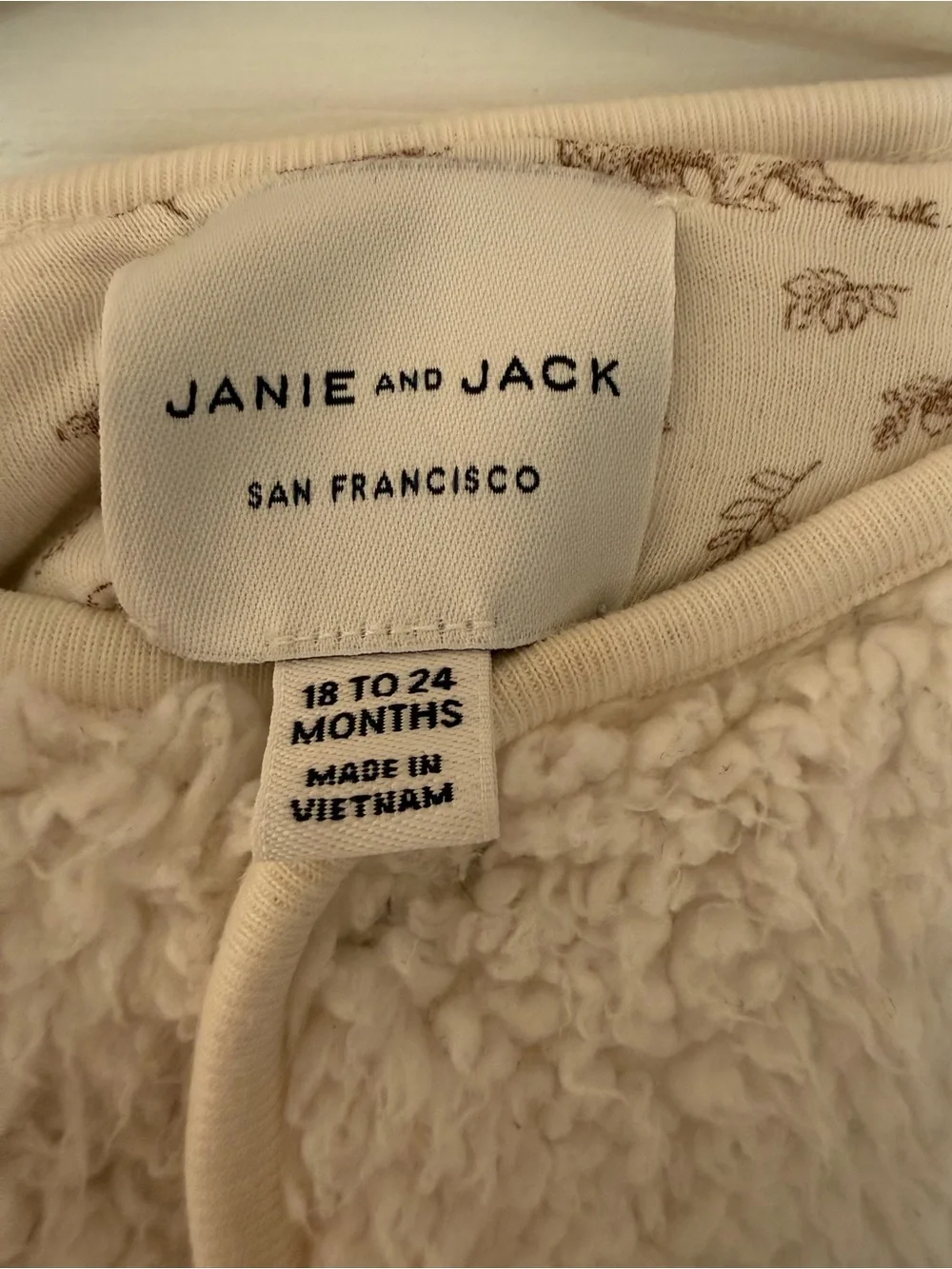 Janie and Jack Sherpa Reversible Jacket